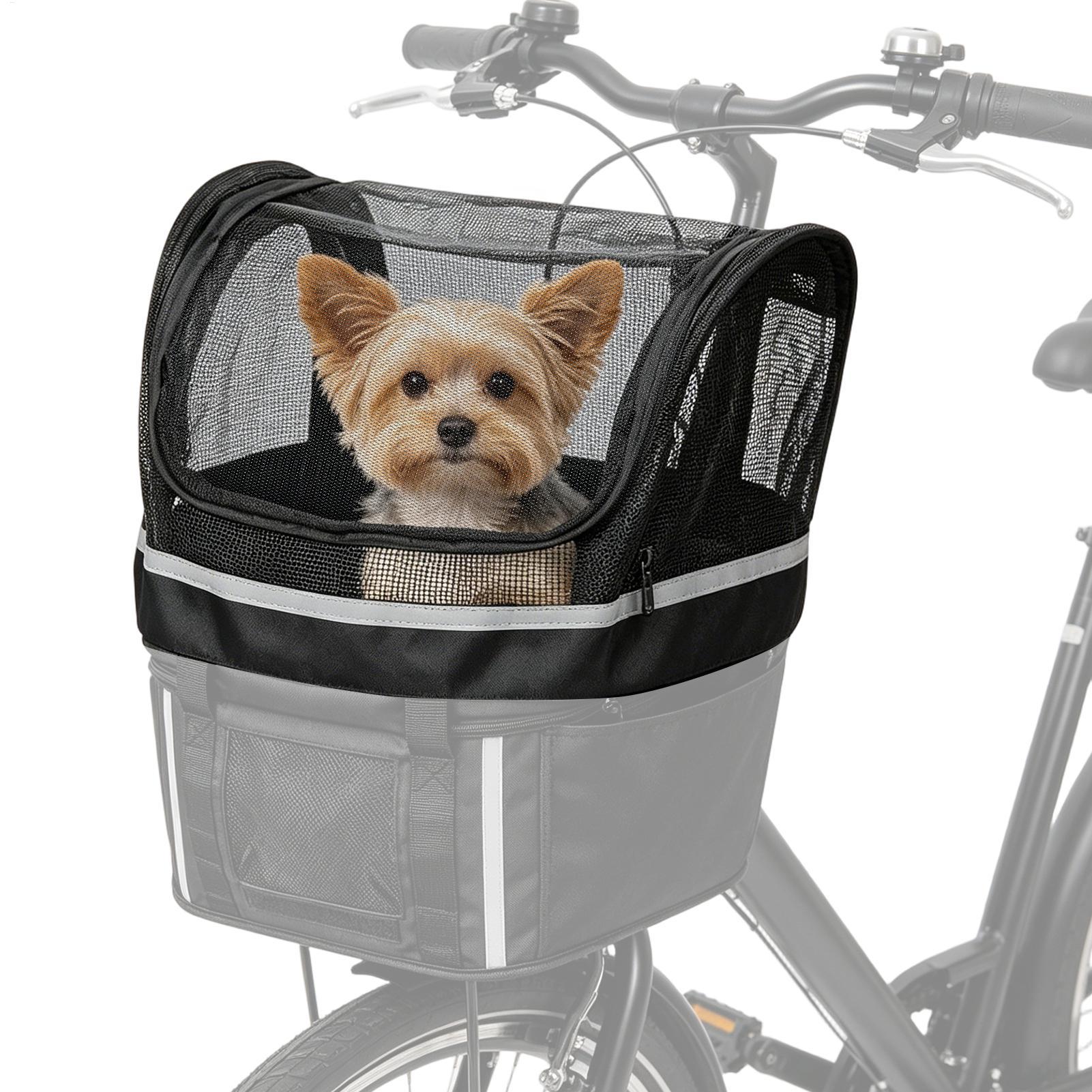Commuting By Bike - Koszyk rowerowy dla psa z okienkiem,