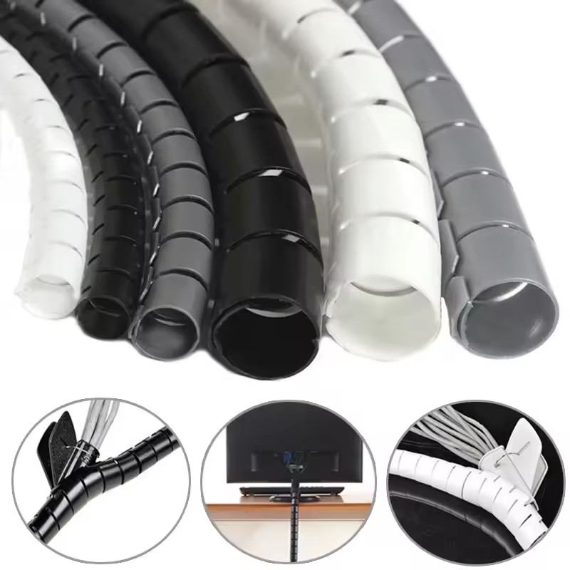 Cable Lock Flexible - 2M/1M Elastyczny spiralny organizer kabli, ochrona