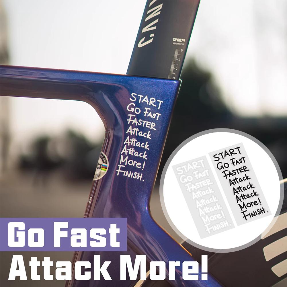 Cycling Quote - Naklejka z cytatem motywacyjnym dla rowerzystów: