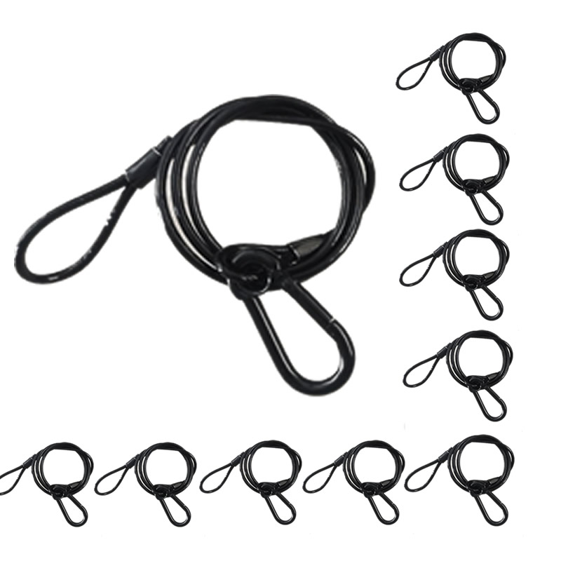 Cable Lock Flexible - 10szt/lot Czarny 3mm * 70cm Kabel