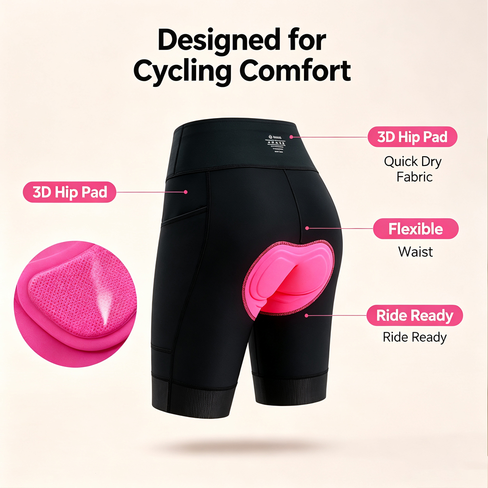 OZZOMM – 1 sztuka, damskie, wy – Cycling Shorts For Commute recenzja i cena