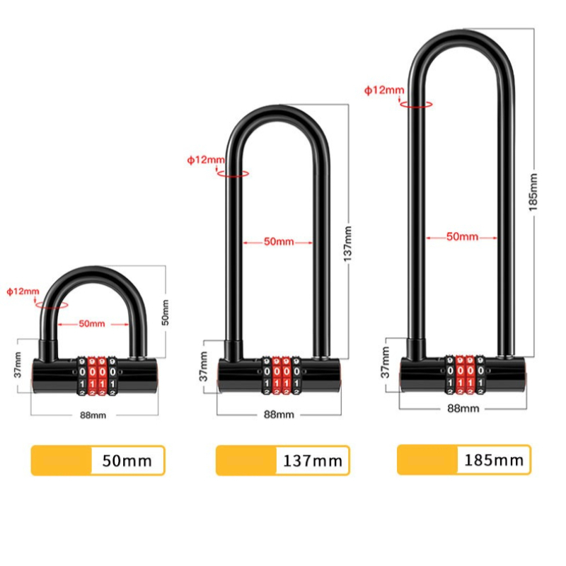 Zamek U-kształtny przedłużony  – Cable Lock Flexible recenzja i cena