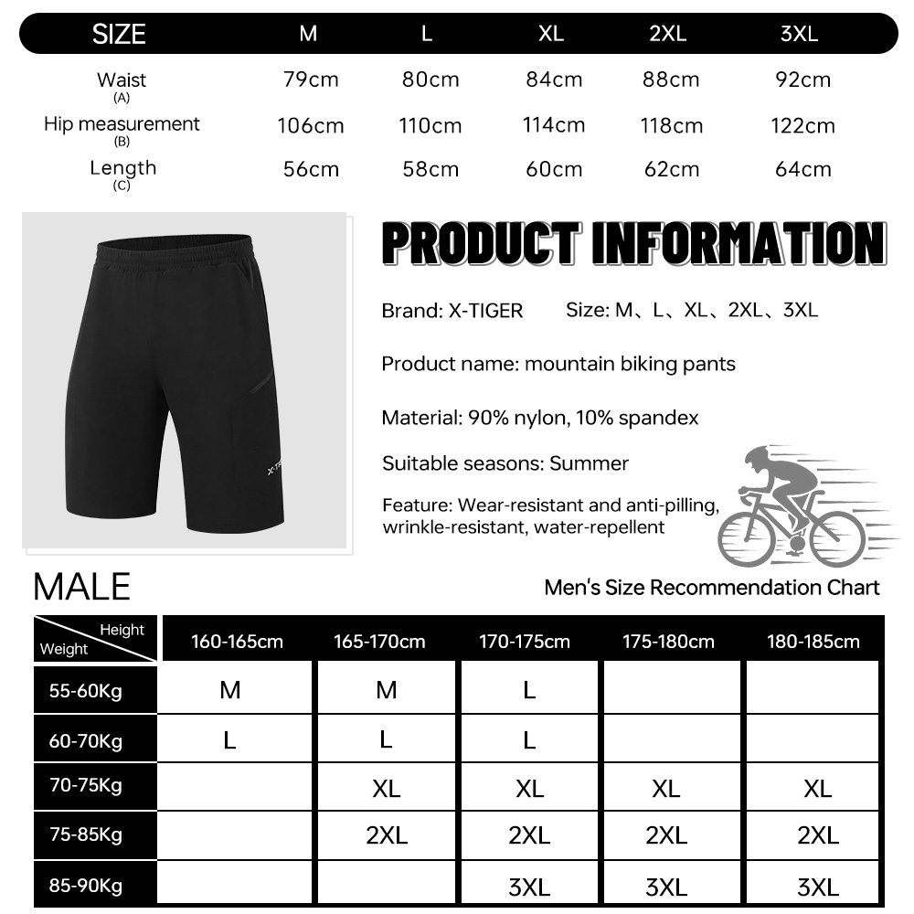 Spodenki rowerowe X-TIGER 2 w  – Cycling Shorts For Commute recenzja i cena